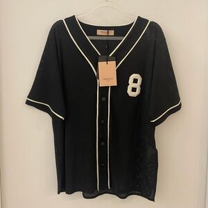 TWINSET Black Top With Number 8 Mesh T-shirt IT 42 NWT